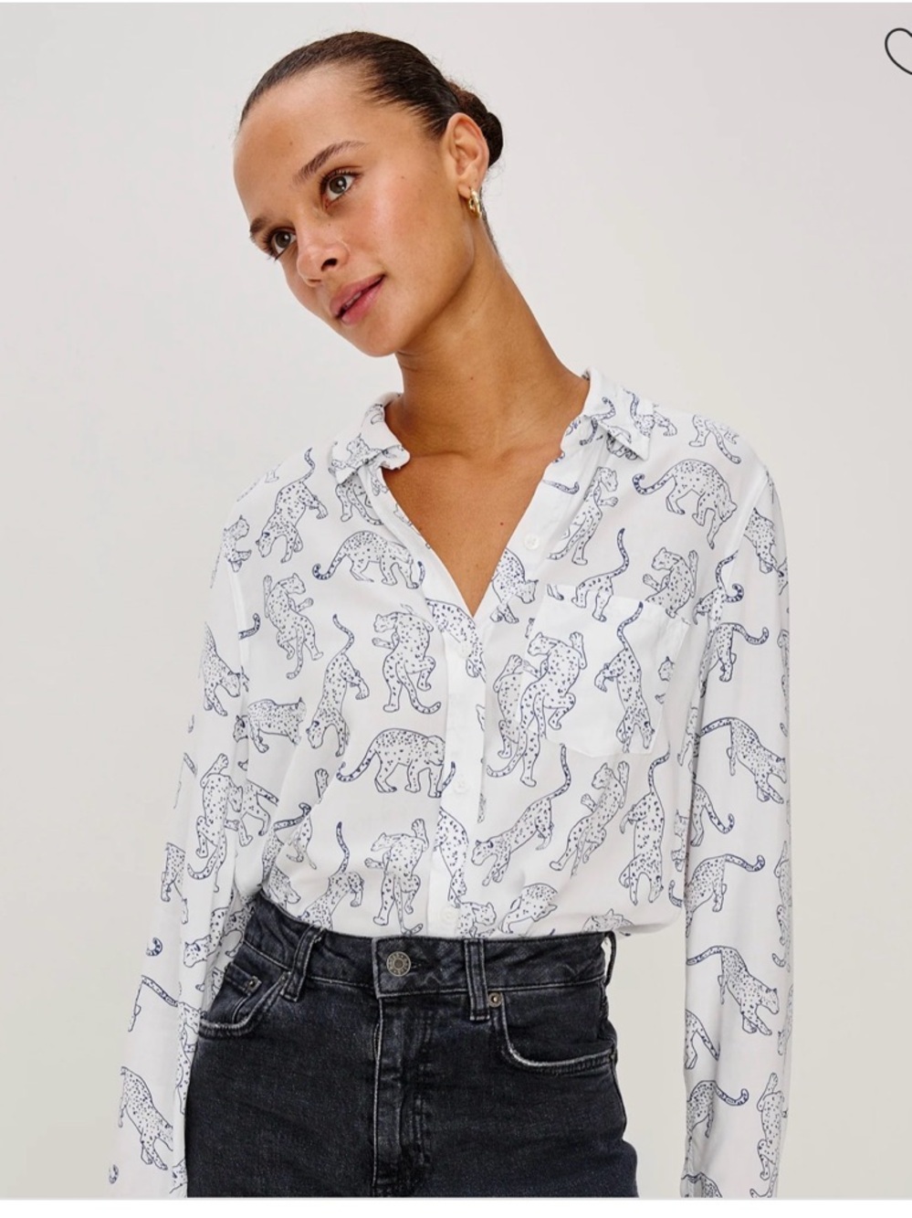 NEW RAILS kathryn shirt in cobalt jaguar XXS
